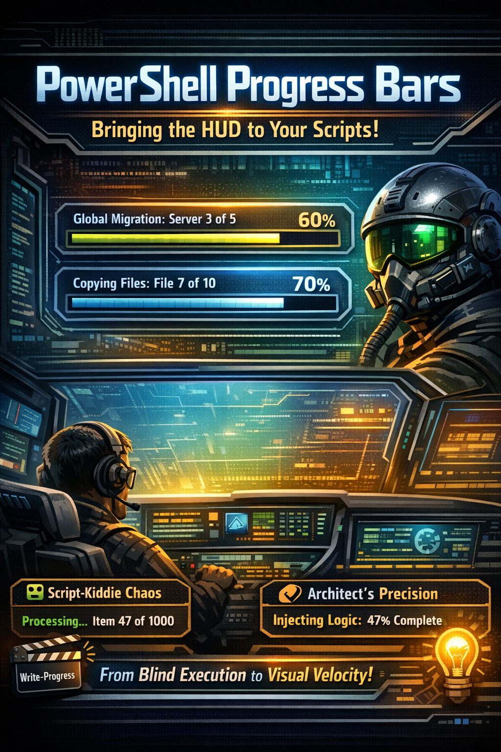 PowerShell Progress Bars, Bringing the HUD to your scripts!